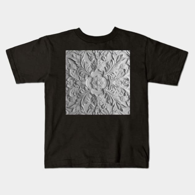 3D Decorative Plaster Art Kids T-Shirt by ZUCCACIYECIBO